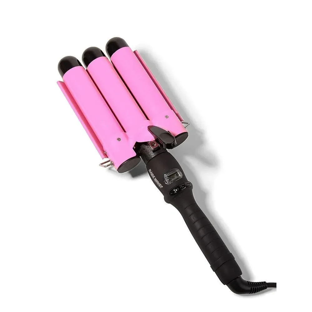 Trademark Beauty Babe Waves 3 Barrel Curling Iron Hair Waver, 1.25'' Quick Heat,